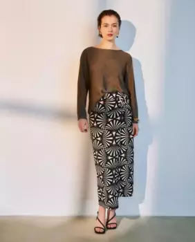 Юбка-саронг с кольцом Woman El Corte Ingls, черный