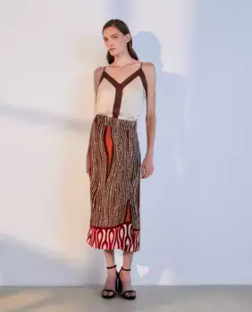 Юбка-саронг с принтом Woman El Corte Ingls, коричневый