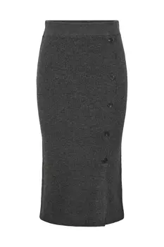 Юбка - Серый - Миди PIECES