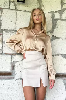 Юбка - Серый - Мини Trend Alaat Stili, серый