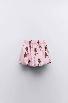 Юбка-шар с принтом ZARA, розовый