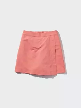 Юбка-Шорты из льна Uniqlo, цвет 23 оранжевый