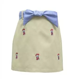 Юбка-шорты Ole Miss Collegiate для девочек с ручной вышивкой кремового цвета Vive La Fete