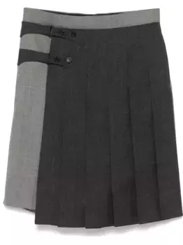 Юбка-шорты с регулируемым ремешком THOM BROWNE, серый