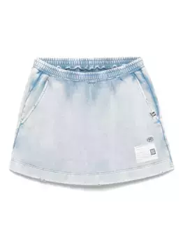 Юбка-шорты с выбеленным эффектом Maison Mihara Yasuhiro, синий