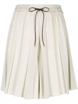Юбка-шорты с завышенной талией и складками Fabiana Filippi, белый