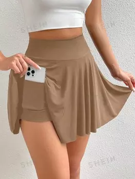 Юбка-шорты Shein Essnce женская, песочный