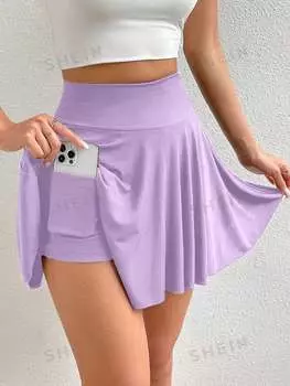 Юбка-шорты Shein Essnce женская, сиреневый