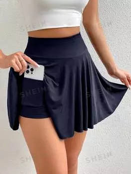 Юбка-шорты Shein Essnce женская, темно-синий