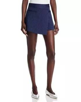 Юбка-шорты в полоску - эксклюзив AQUA, синий