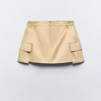 Юбка-шорты Zara Skort With, рыжевато-коричневый