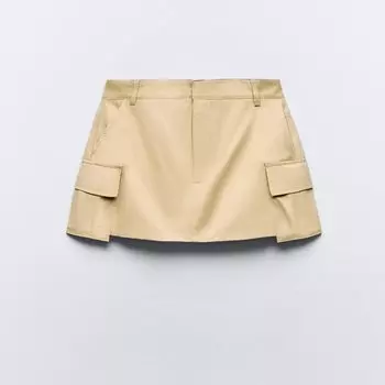 Юбка-шорты Zara Skort With, рыжевато-коричневый