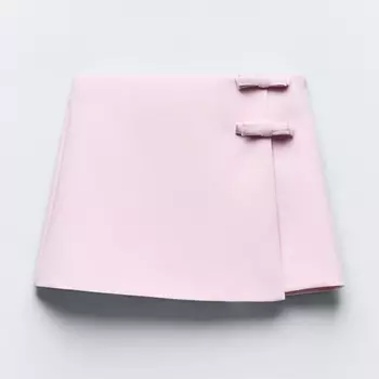 Юбка-шорты Zara With Ties, розовый