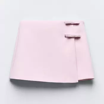 Юбка-шорты Zara With Ties, розовый