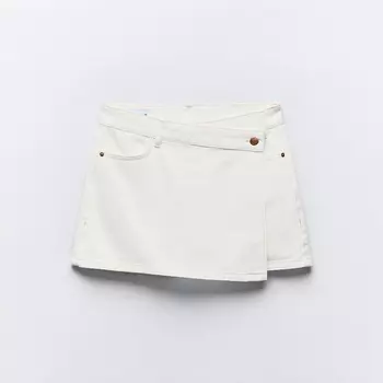 Юбка-шорты Zara Z1975 Crossover Denim, экрю