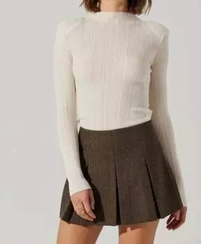 Юбка Siarah в клетку цвета мокко ASTR, цвет mocha plaid