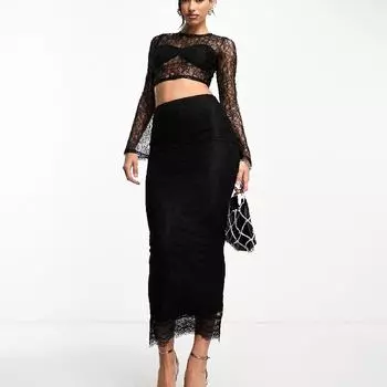 Юбка Simmi Lace Maxi, черный