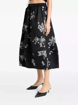 Юбка Sirani на кулиске с цветочным принтом Cinq A Sept, черный