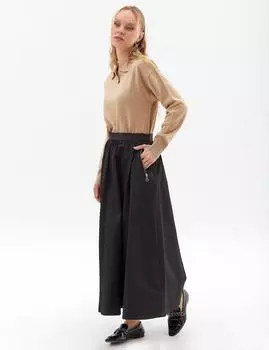 Юбка со сборками в рубчик с блестками, черная Kayra