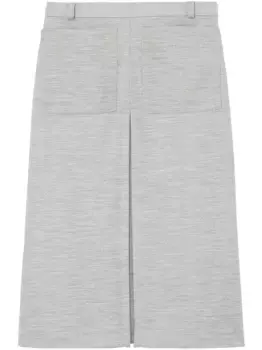 Юбка со складками BURBERRY, серый