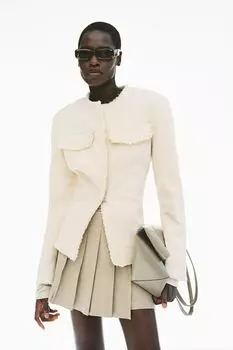 Юбка со складками H&M, бежевый