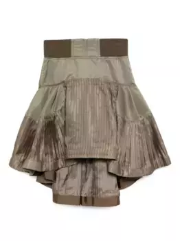 Юбка со складками SACAI, зеленый