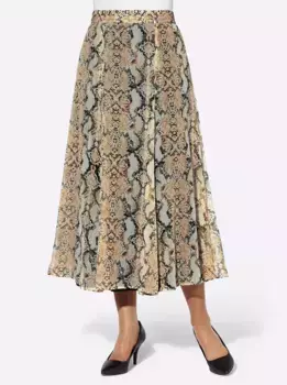 Юбка со вставками для леди Lady, бежевый