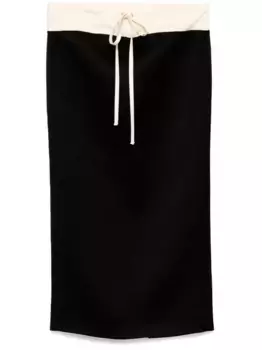 Юбка со вставками KHAITE, черный