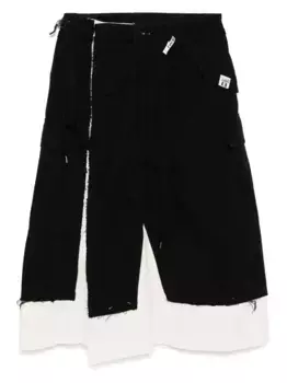 Юбка со вставками Maison Mihara Yasuhiro, черный