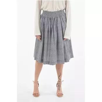 Юбка-солнце Popelin Cotton с узором Diamond Point Woolrich, синий