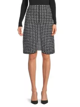 Юбка Sonia Rykiel в мелкую клетку, черный / белый