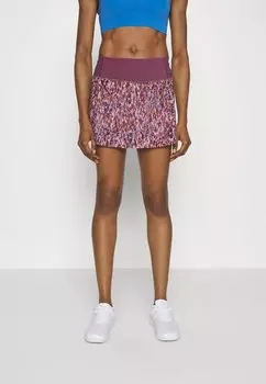 Юбка спортивная расклешенная абстрактно-бордовая Athleta