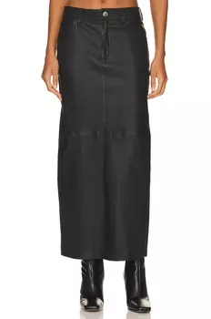 Юбка SPRWMN Leather Long, черный