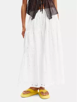 Юбка стандартного кроя Desigual, белый