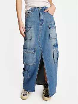 Юбка стандартного кроя One Teaspoon, синий