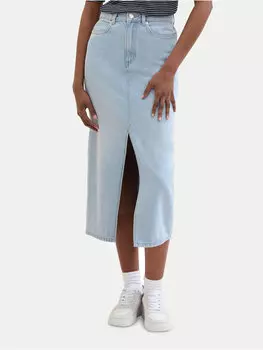 Юбка стандартного кроя Tom Tailor Denim, синий