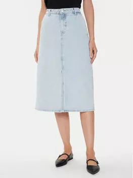 Юбка стандартного кроя Vila, синий