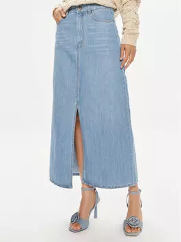 Юбка стандартного кроя Weekend Max Mara, синий