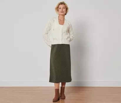 Юбка стеганого вида Tchibo, зеленый