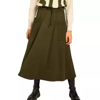 Юбка Sundek High waist midi skirt, зеленый