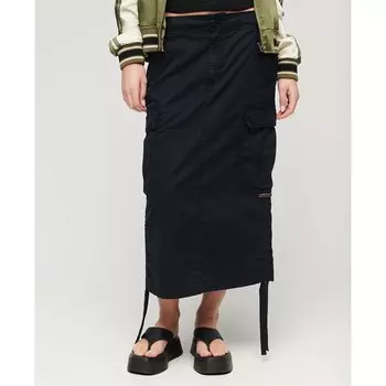 Юбка Superdry Cargo Midi, черный