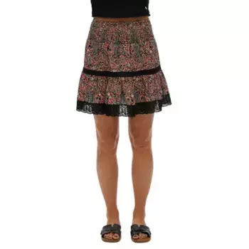 Юбка Superdry Printed Lace Trim short skirt, разноцветный