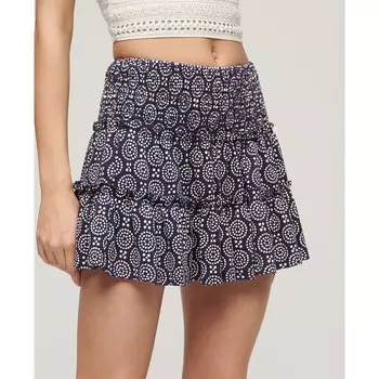 Юбка Superdry Tiered Short, разноцветный