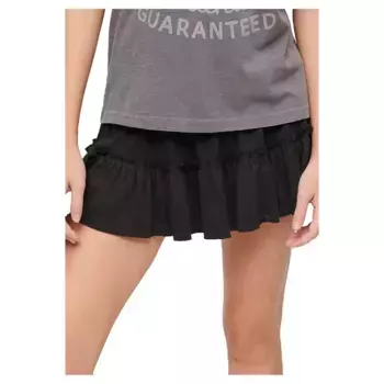 Юбка Superdry Tiered short skirt, черный