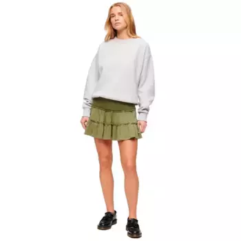 Юбка Superdry Tiered short skirt, зеленый