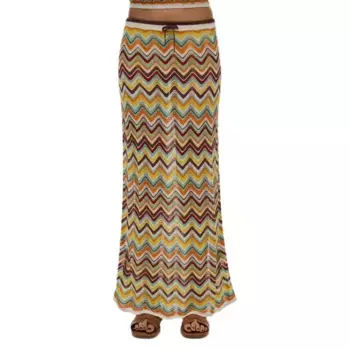 Юбка Superdry W7210382A long skirt, разноцветный