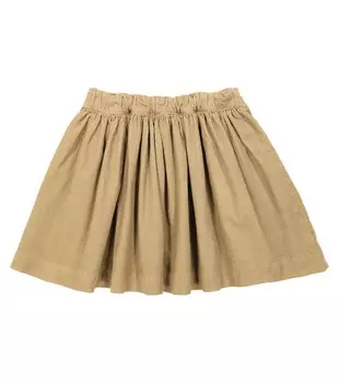 Юбка suzon из хлопкового вельвета Bonpoint, коричневый