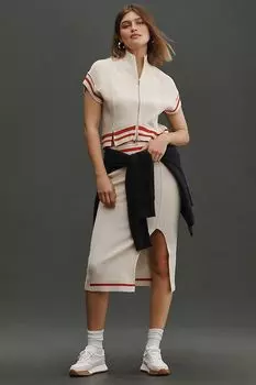 Юбка-свитер Anthropologie в полоску, слоновая кость