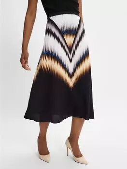 Юбка TAIFUN Midi, цвет wei mehrfarbig