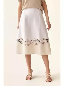 Юбка TATUUM Leinen, цвет wei/creme